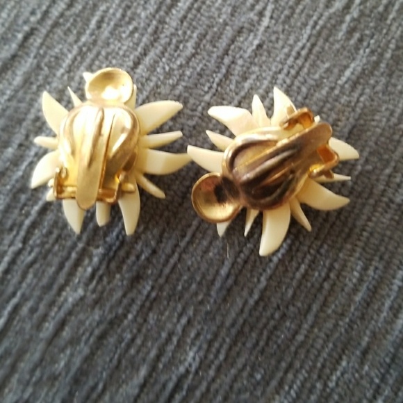 Very rare! vintage earclips Edelweiss - Picture 4 of 5